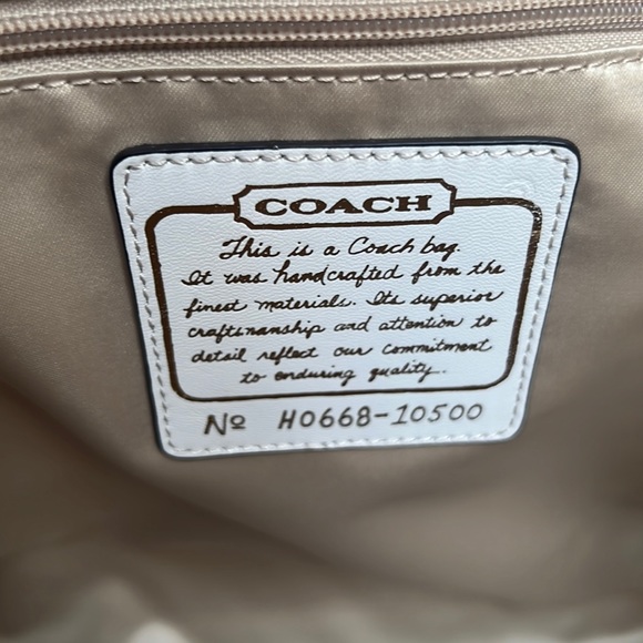 NWT Coach Resort Denim Signature +Parchment Leather Tote Weekend Carry-on 10600 - Picture 13 of 14